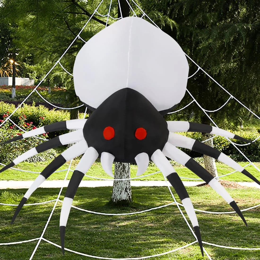 Halloween Inflatable 6 FT Spider Inflatables Outdoor Decorations with Magic Light, Scary Inflatable Halloween Spider Blow up Spider, Halloween Blow up Decorations outside Clearance for Holiday
