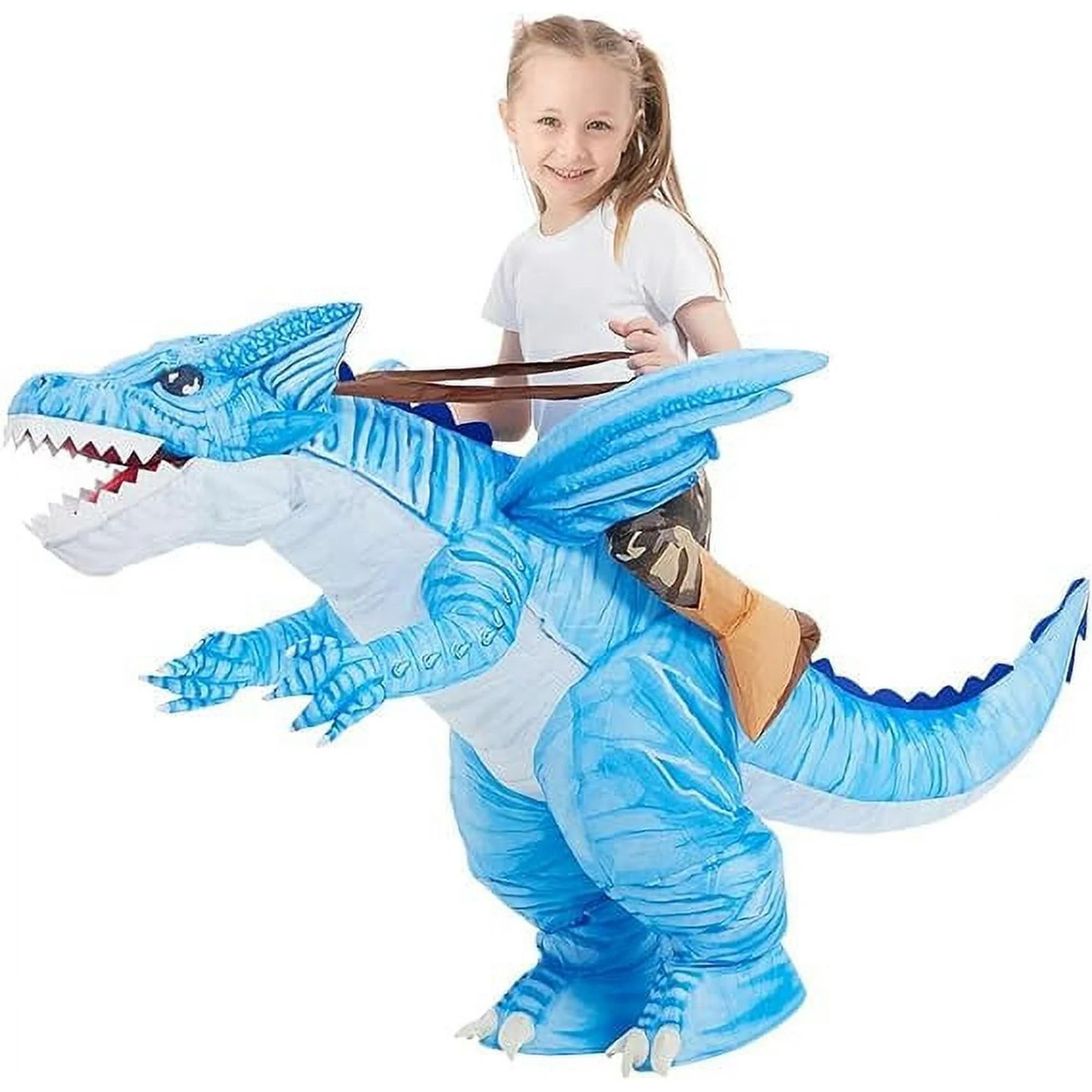 48 Inch Kids Inflatable Dinosaur Costume, Blow up Dinosaur Costume Inflatable Dino Costume, Funny Halloween Costumes for Boys Girls Unisex Blow up Costume for Halloween/Party/Cosplay